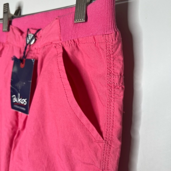 Blukids Girls Size 6 - 6X Cargo Pants From Italy elastic Waist Pink Embroidered - Picture 14 of 14